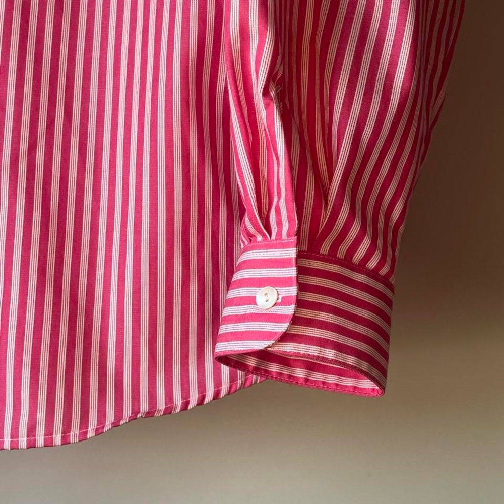 Foxcroft Pink and White Striped Shirt - Picture 4 of 7